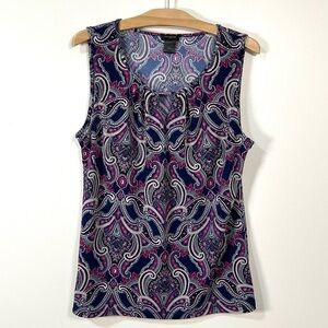 Ann Taylor Factory | Paisley Print Sleeveless Blouse